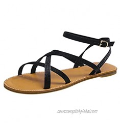 ZiSUGP Summer Leisure Strapping Women's Flat Sandals