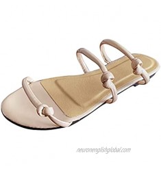 ZiSUGP Summer Water Drill Flat Sandals Casual Women's Shoes