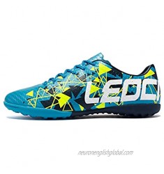 LEOCI Teenage Boys and Girls Professional Soccer Football Shoes  Indoor/Outdoor Antiskid Training Shoes