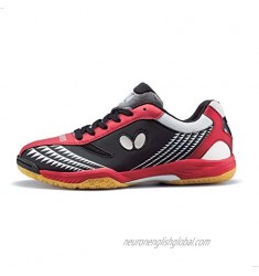 Butterfly Lezoline Gigu Shoes – Professional Competition Table Tennis Shoe for Men or Women – Excellent Shock Absorption Sneakers – Colors: Black/Red White/Silver
