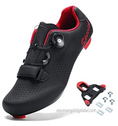 BINSHUN Cycling Shoes for Mens Spin Shoes Road Bike with Buckle