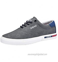 XIDISO Mens Skate Shoes Casual Sneakers for Men Lace Up Walking Shoe
