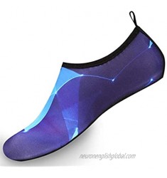 Unique Water Shoes for Womens Mens Quick-Dry Aqua Socks Barefoot Shoes for Water Sports Yoga Exercise