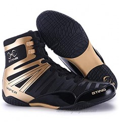 HO BEAR Professional Men's Wrestling Boxing Shoes Ankle Guard Squat Shoes Breathable Non-Slip Fighting Boxing Shoes Training Competition High-top Sports Shoes