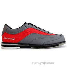 Brunswick Mens Rampage Bowling Shoes Right Hand- Grey/Red