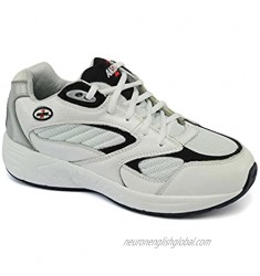 Answer2 554 Men's Athletic Comfort Shoes White/Navy - 11.5 Wide