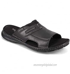 Rockport Men's Darwyn Slide 2 Sandal BLACK LEA II 8 Wide