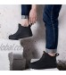 Men's Ankle Rain Boots Waterproof PVC Short Booties With Insole
