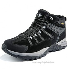 Wantdo Men's Waterproof Hiking Boots Outdoor Trekking Backpacking Mountaining Shoes Non Slip Work Shoes