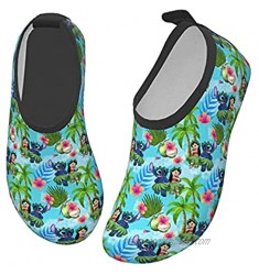 Lilo Cute Stitch Kids Water Shoes Non-Slip Quick Dry Swim Barefoot Beach Aqua Pool Socks Sport Shoes for Boys & Girls Toddler
