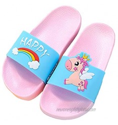 Boys Girls Unicorn Slide Sandals Toddler Summer Lightweight Sandals Non-Slip Garden Shoes Slip on Water Pool Beach Shoes