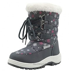 Apakowa Kids Girls Insulated Fur Winter Warm Snow Boots (Toddler/Little)