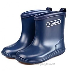 TRIWORIAE-Kids Toddler Rubber Rain Shoes PVC Waterproof Rain Boot Non-Slip Wellington Boots for Children Boys/Girls