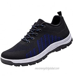 GJSYRH Fashion Men Mesh Breathable Running Shoes Lace-Up Soft Bottom Casual Sneakers