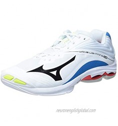 Mizuno Unisex Z6 Volleyball Shoe White Black Diva Blue 9 US Men