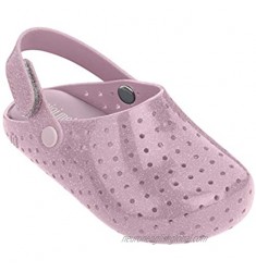 Melissa Mini Furadinha Babouche Clog  Pink Glitter  Size 10 Toddler