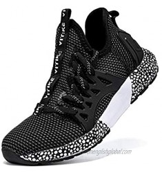 JMFCHI FASHION Boys Running Shoes Kids Sneakers Girls Athletic Tennis Shoe Breathable Lightweight Slip on Sports Knit Sock Sneaker