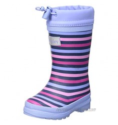 Hatley Kids Girl's Rainbow Stripe Sherpa Lined Rain Boots (Toddler/Little Kid)