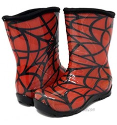 Pally Kids Spider Rain Boot Red Black 8 M US
