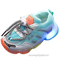 USYFAKGH Kids Light Up Shoes Kids Tennis Shoes Breathable Running Shoes Lightweight Athletic Shoes Walking Shoes Fashion Sneakers for Boys and Girls