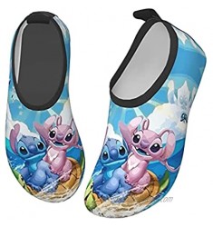 737 Kids Lilo & Sti_Tch Water Shoes Quick Dry Lightweight Aqua Socks Barefoot Beach Non-Slip Sports Swim Pool for Boys Girls