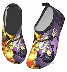 WSDISQX Anime Naruto Uchiha Kids Water Shoes Girls Boys Quick Dry Barefoot Aqua Socks for Beach Outdoor Sports