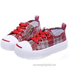 GladThink Kids Girls Canvas Classic Retro Style Shoes with Side Zipper