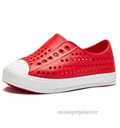 Muboliy Kids Water Shoes Slip On Lightweight Sneaker Breathable Sandal Walking Shoes Outdoor & Indoor Red