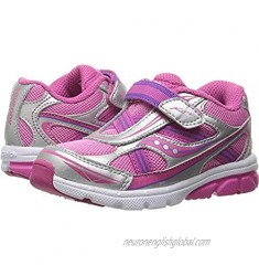 Saucony Kids Baby Girl's Ride (4.5 Toddler XW Pink/Silver)