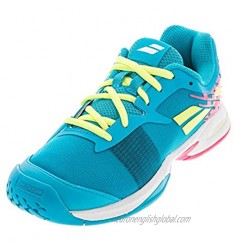Babolat Junior Jet All Court Tennis Shoes (Capri Breeze/Pink Numeric 3)