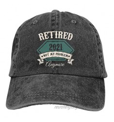 Retired 2021 Not My Problem Anymore Hat Adjustable Baseball Cap Unisex Washable Cotton Trucker Cap Dad Hat …
