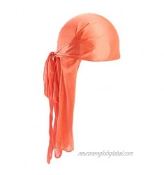 AGUIguo Accessories Men/Women Silk Polyester Bandana Hat Durag Rag Tail Headwrap Headwear Gift A