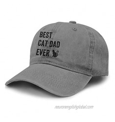 Best Cat Dad Ever Adult Cowboy Hat Outdoor Activities Cowboy Hat Trucker Cowboy Hat Retro Adjustable Black