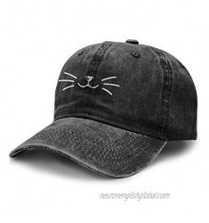 Cat Mouth Adult Cowboy Hat Outdoor Activities Cowboy Hat Trucker Cowboy Hat Retro Adjustable Black