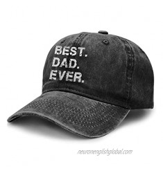 HHIJ Best Dad Ever Adult Cowboy Hat Outdoor Activities Cowboy Hat Trucker Cowboy Hat Retro Adjustable Black