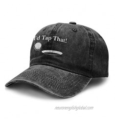 HHIJ I'd Tap That Adult Cowboy Hat Outdoor Activities Cowboy Hat Trucker Cowboy Hat Retro Adjustable Black