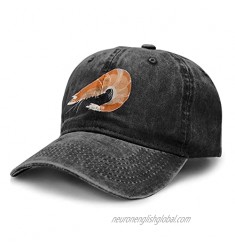 HHIJ Shrimp Adult Cowboy Hat Outdoor Activities Cowboy Hat Trucker Cowboy Hat Retro Adjustable Black