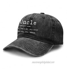 HHIJ Uncle Definition Adult Cowboy Hat Outdoor Activities Cowboy Hat Trucker Cowboy Hat Retro Adjustable Black
