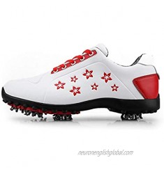 RTY XZ110 Women's Waterproof Golf Shoes with Spikes White 37
