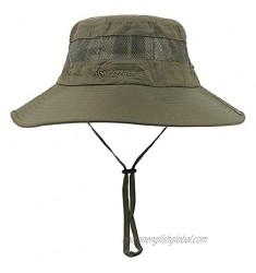Sun Hat Men Women Wide Brim Bucket Hats with String Beach Hiking Sun Protection Outdoor Fishing Hats